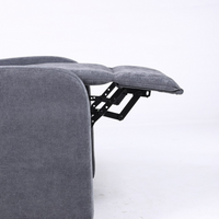 Релакс фотьойл с механизъм Recliner, тъмно сив текстил