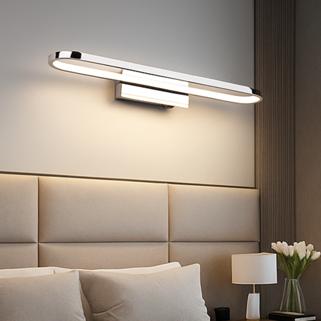 LED аплик за баня IP44 с бутон GIANNI хром, еквивалент 250W
