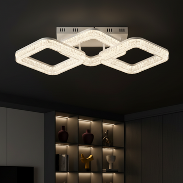 Осветително тяло LED MATEO 3 Square White еквивалент 400W с дистанционно