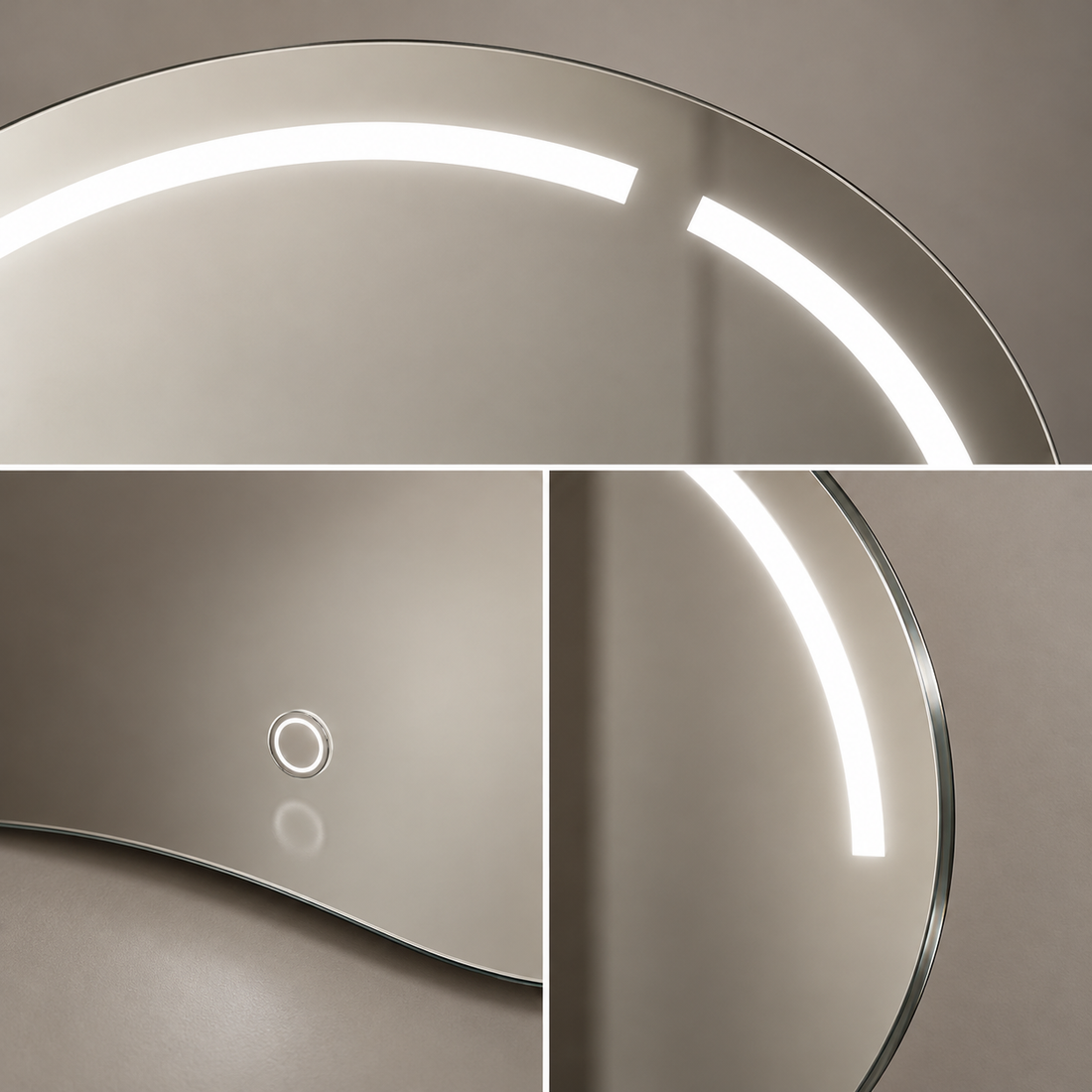 LED огледало с Touch функция и 3 вида светлина 80x60cm