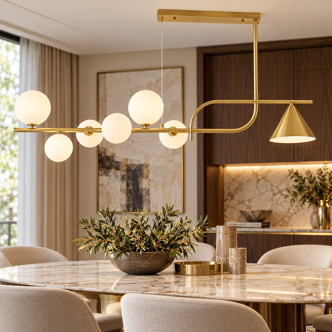 Осветително тяло Абажур Dining GOLD DX1022-7GD