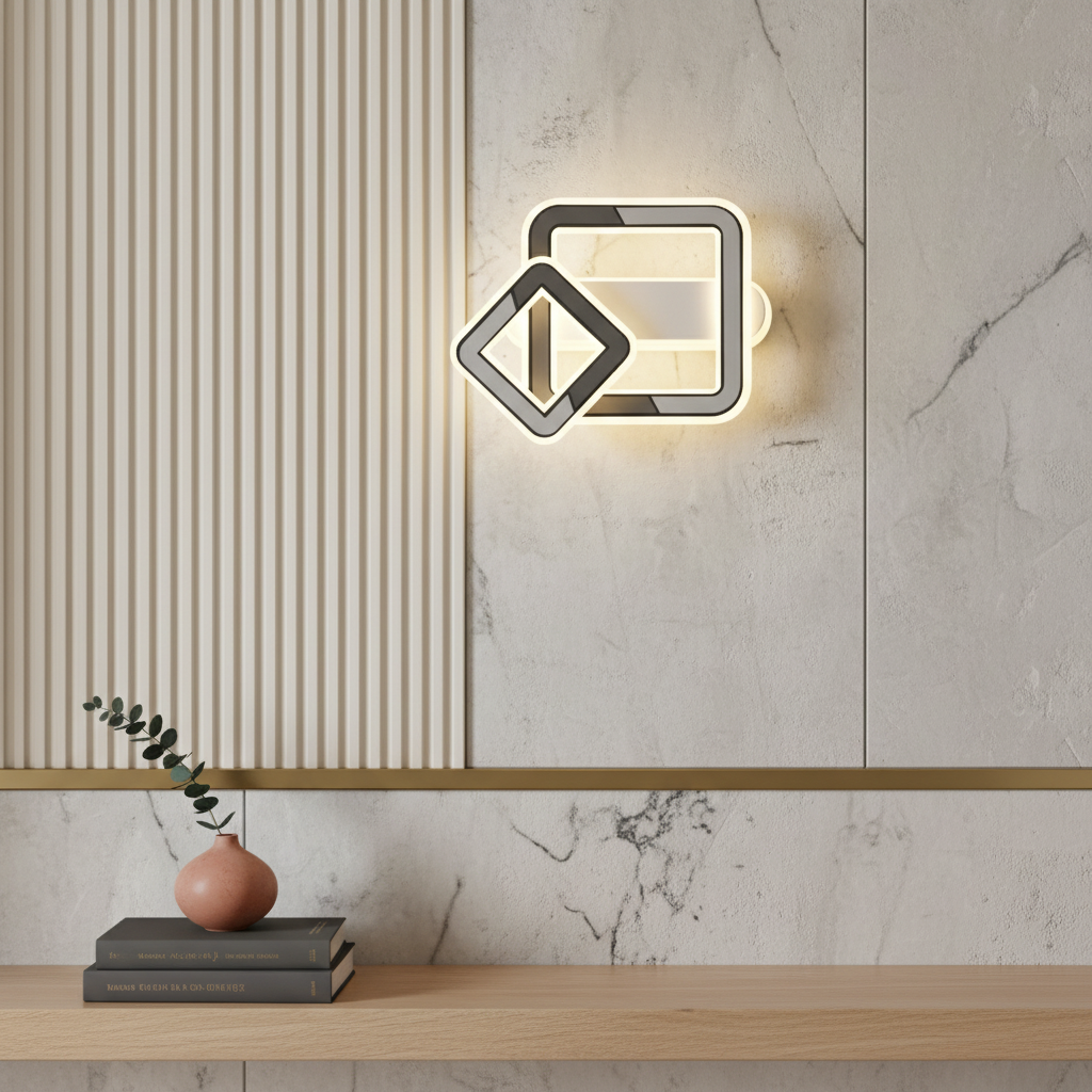 Аплик LED Square VELTRIS бял Еквивалент 300W