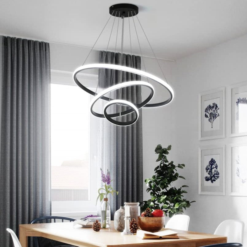 LED осветително тяло MAMBA Black 3 сегмента еквивалент 600W с дистанционно