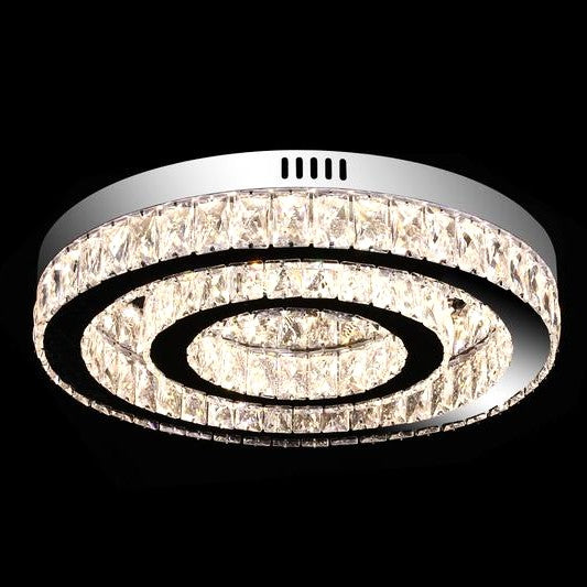 LED осветително тяло TWO CIRCLE Cristal Еквивалент 500W с дистанционно