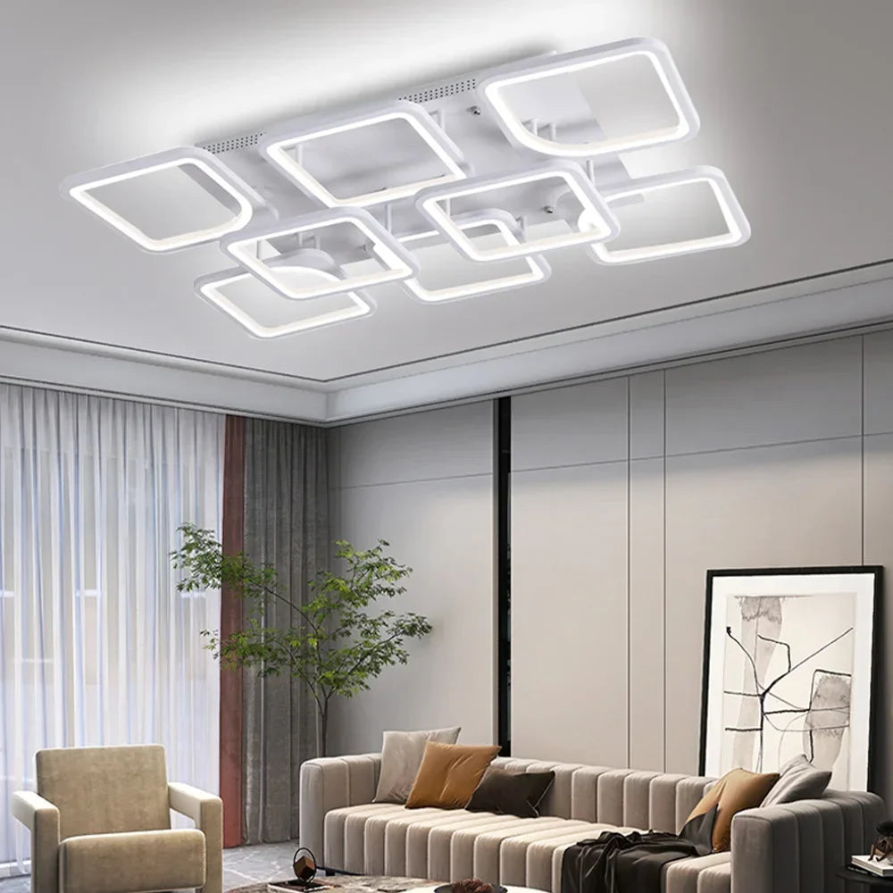 LED осветително тяло SQUARE SUPREM Бяло Еквивалент 1200W С дистанционно управление