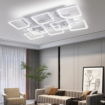 LED осветително тяло SQUARE SUPREM Бяло Еквивалент 1200W С дистанционно управление