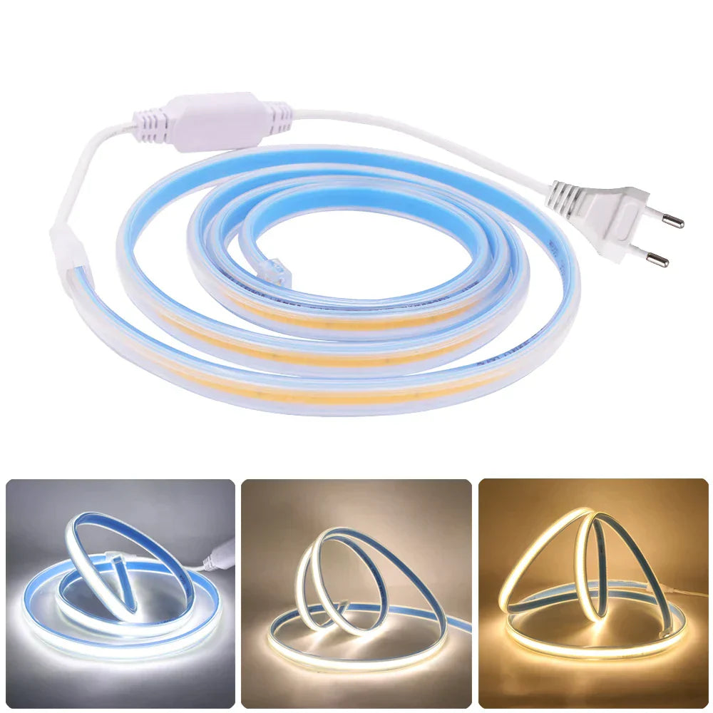 Ролка LED лента COB 220V за външна употреба IP65 - 100M