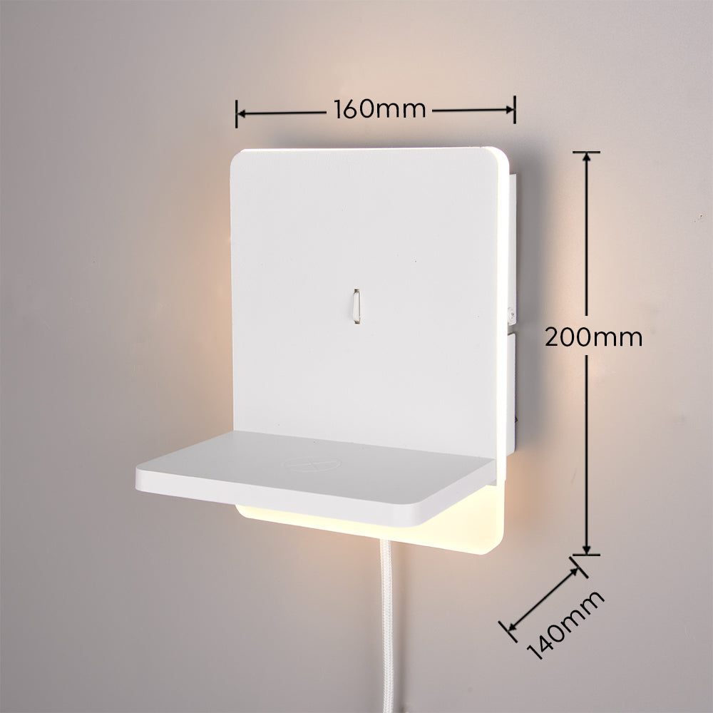 Аплик LED 9W с безжично зареждане и топла светлина FAIRFIELD бял