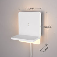 Аплик LED 9W с безжично зареждане и топла светлина FAIRFIELD бял