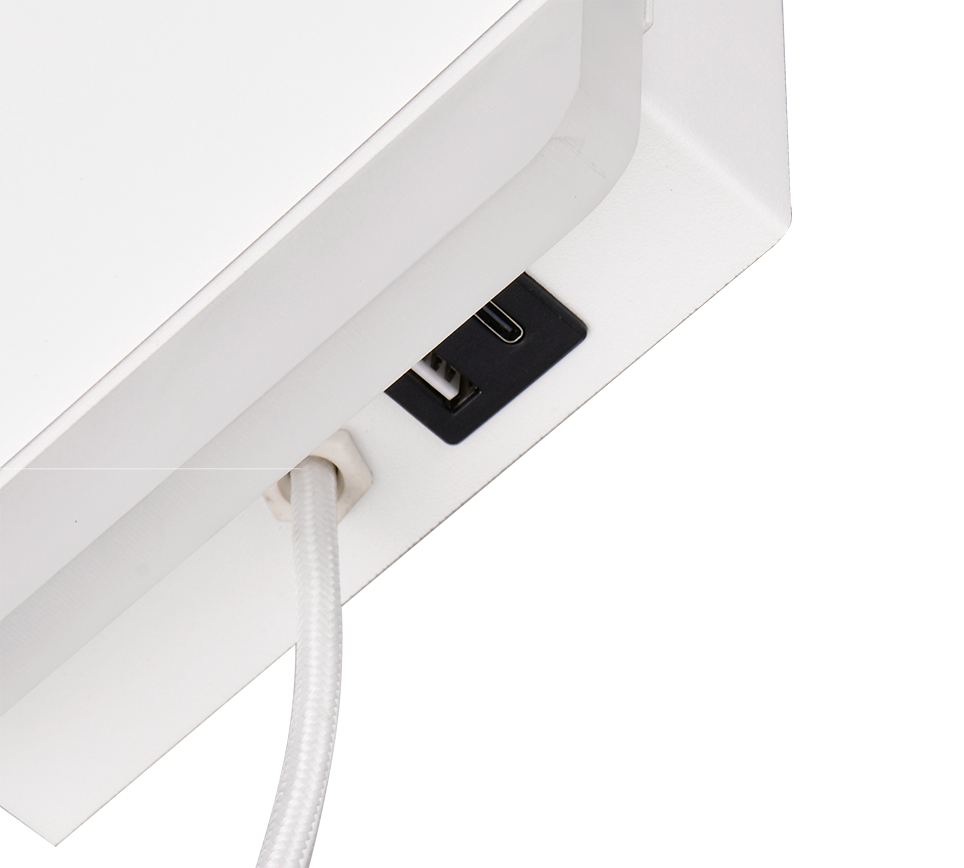 Аплик LED 9W с безжично зареждане и топла светлина FAIRFIELD бял