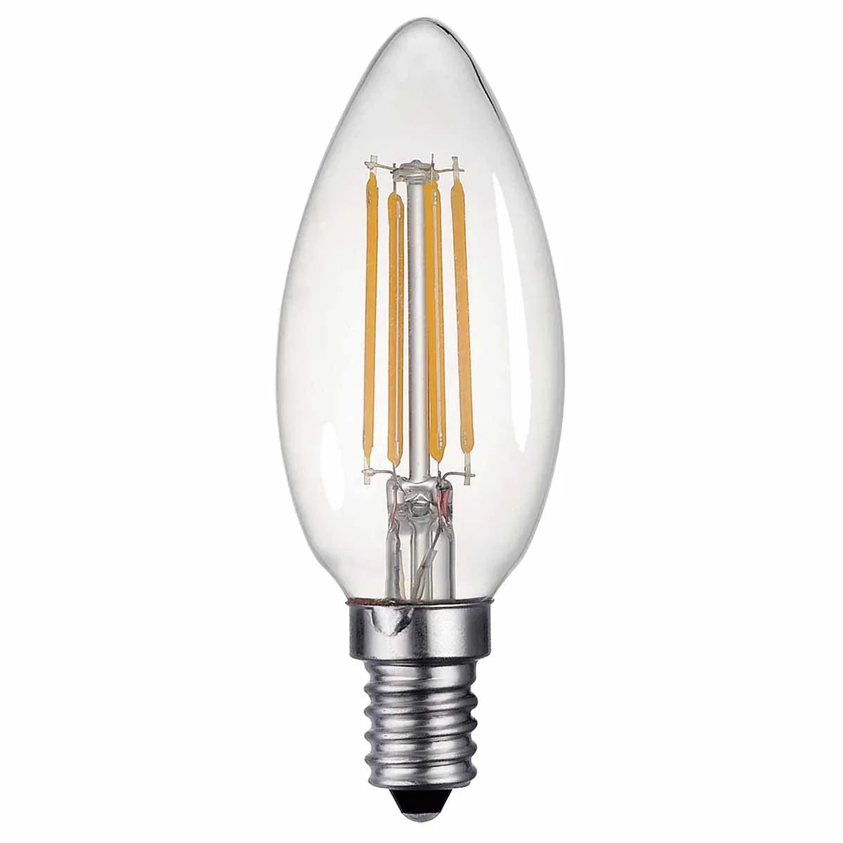 LED крушка E14 4W Филамент Свещ Прозрачна