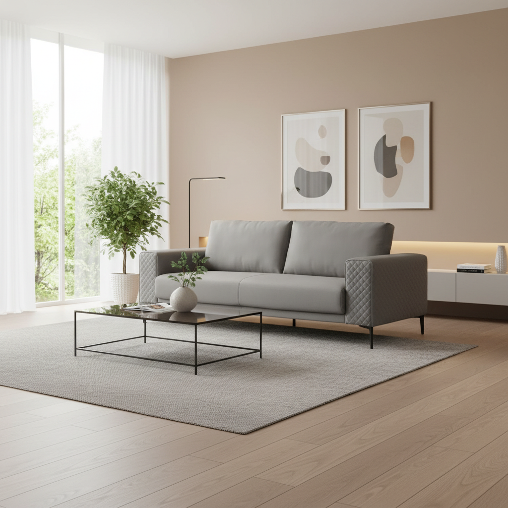 Модерен диван Silvano Prime 220x91cm СИВ