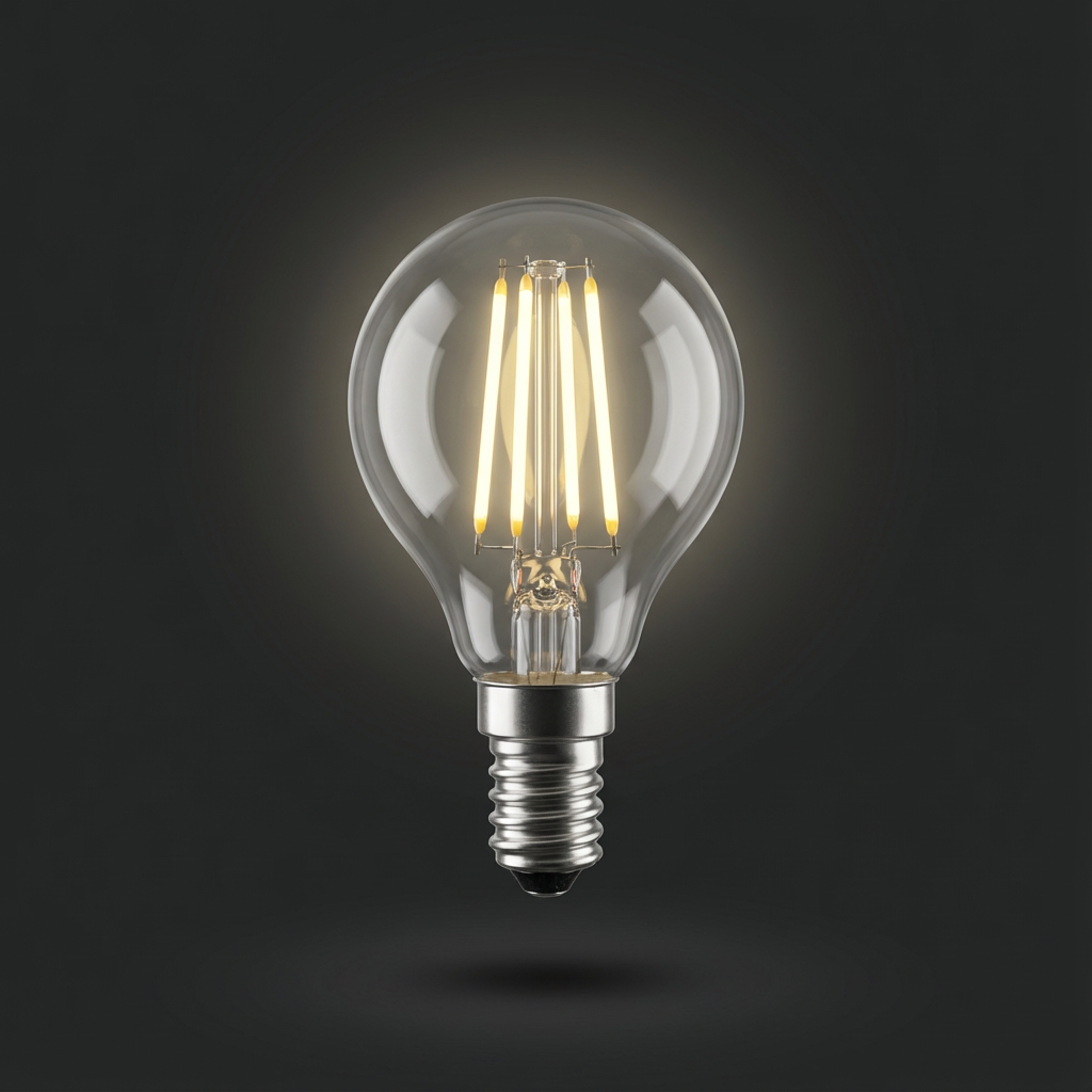 LED крушка E14 4W G45 прозрачна, филамент