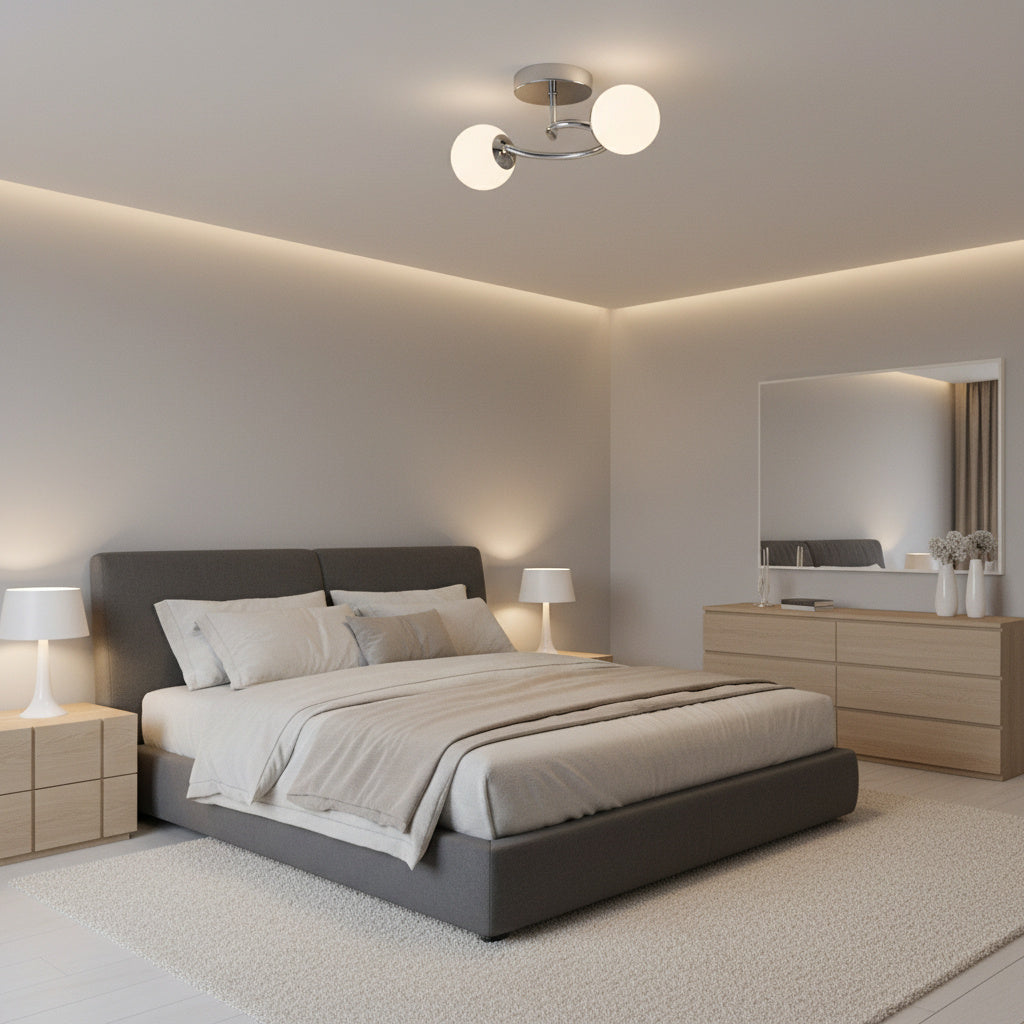 Осветително тяло Абажур 2xE27 Chrome Elegance