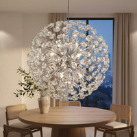 Осветително тяло висящо Crystal Dandelion Silver 50CM