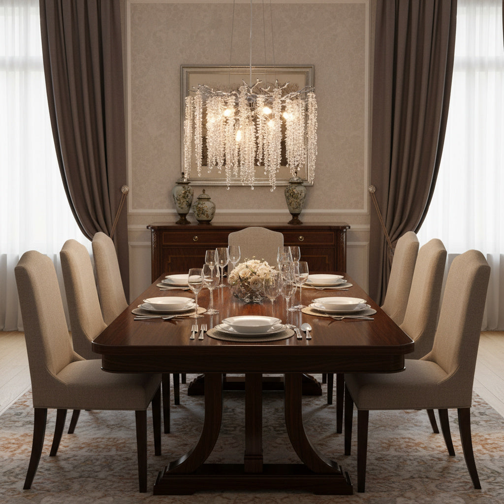 Кристален полилей LUXURY Silver Willow 46 cm