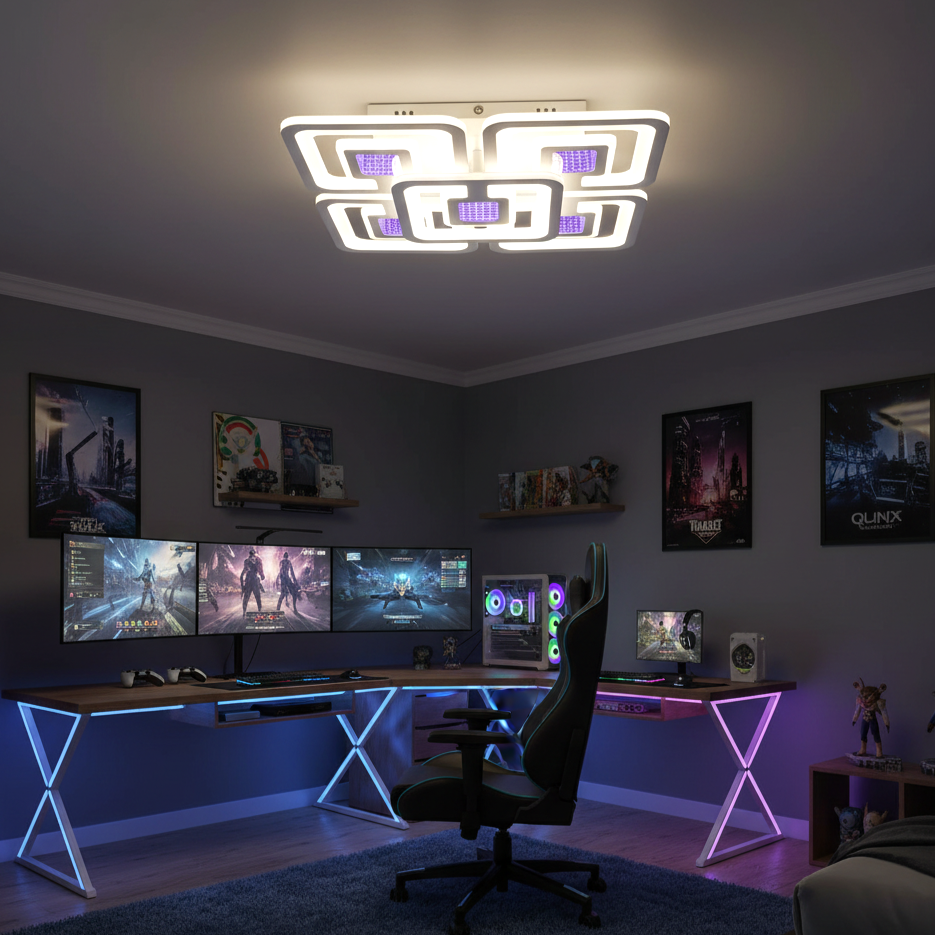 LED осветително тяло SUN MIRROR 3D RGB Еквивалент 600W Дистанционно