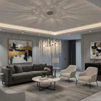 Кристален полилей LUXURY Silver Willow 46 cm