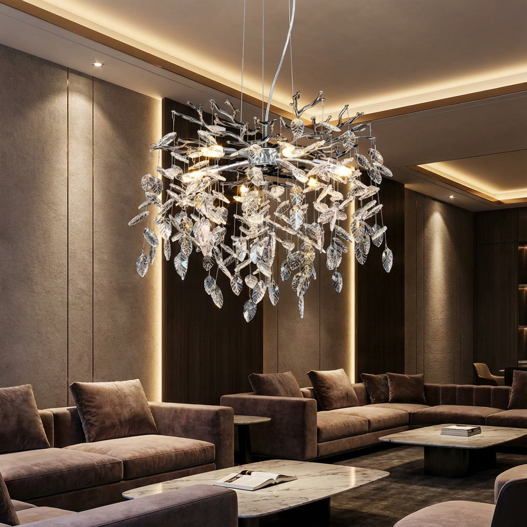 Кристален полилей Silver Crystal Symphony 50 cm