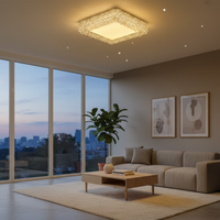 LED осветително тяло за таван, квадратно 100W Crystal Golden Sponge