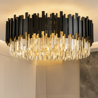 Кристален полилей Black Widow Luxury 80CM за таван