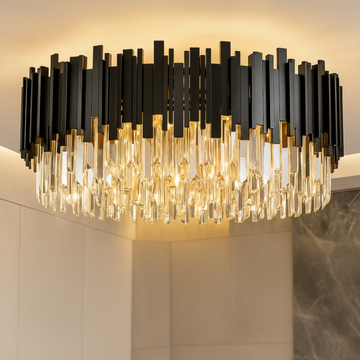 Кристален полилей Black Widow Luxury 80CM за таван