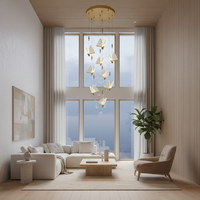 Осветително тяло LED Luxury 9 Golden Butterflies