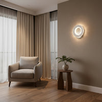 LED аплик 18W Кристал Кръгъл Бял