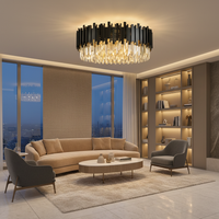Кристален полилей Black Widow Luxury 60CM за таван
