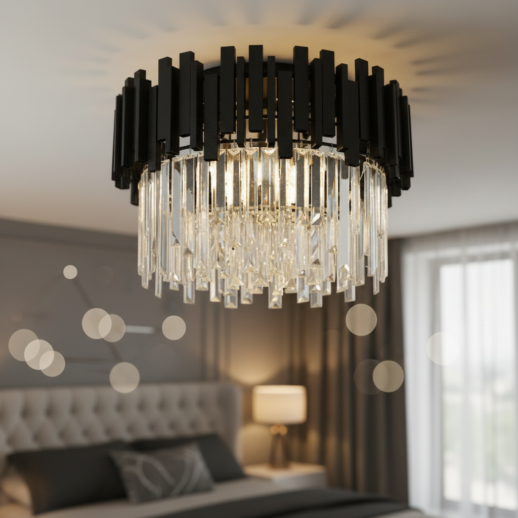 Кристален полилей Black Widow Luxury 40CM за таван