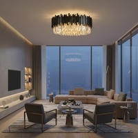 Кристален полилей Black Widow Luxury 80CM за таван