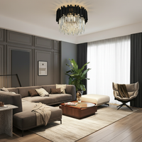 Кристален полилей Black Widow Luxury 40CM за таван