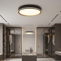 LED плафон CLEO Черен & Златист Кръгъл 42CM – Неутрална светлина, еквивалент 200W