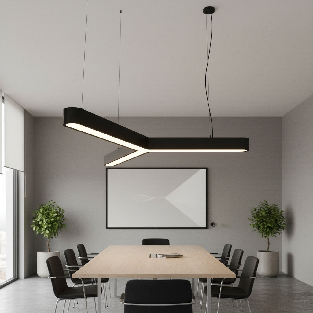 LED осветително тяло TriCore Slim черна мат 100W RGB