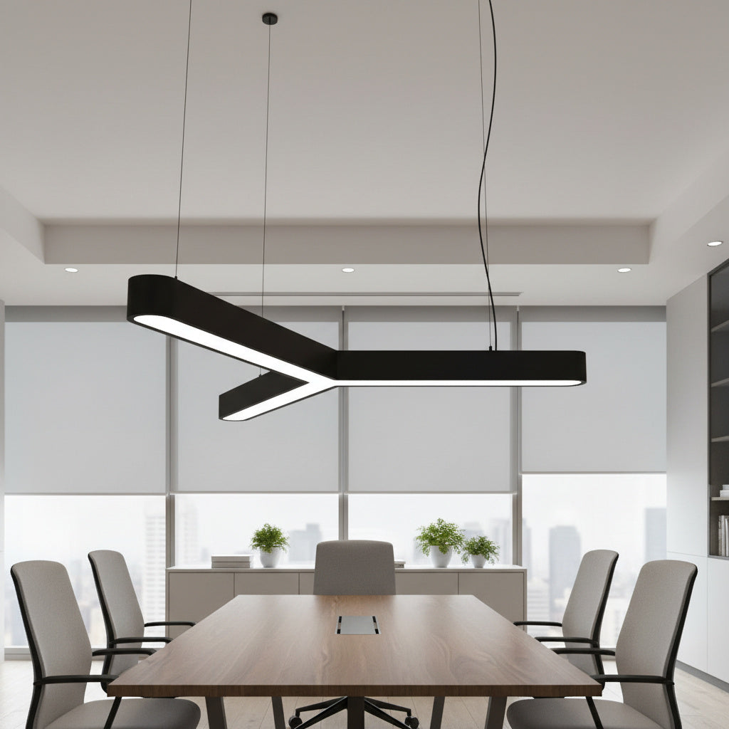 LED осветително тяло TriCore Slim черна мат 100W RGB