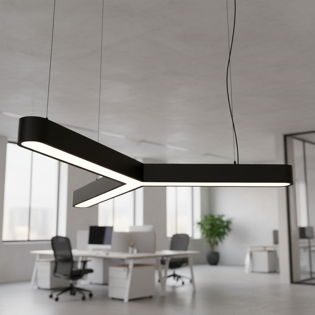 LED осветително тяло TriCore Slim черна мат 100W RGB