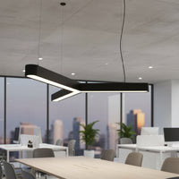LED осветително тяло TriCore Slim черна мат 100W RGB