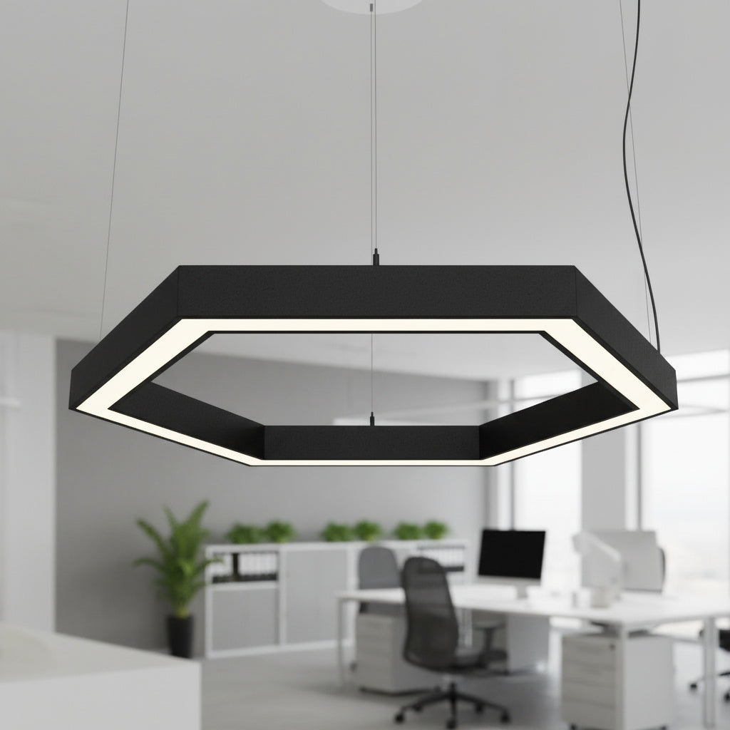 LED осветително тяло RGBW HexaLine черен мат 90W