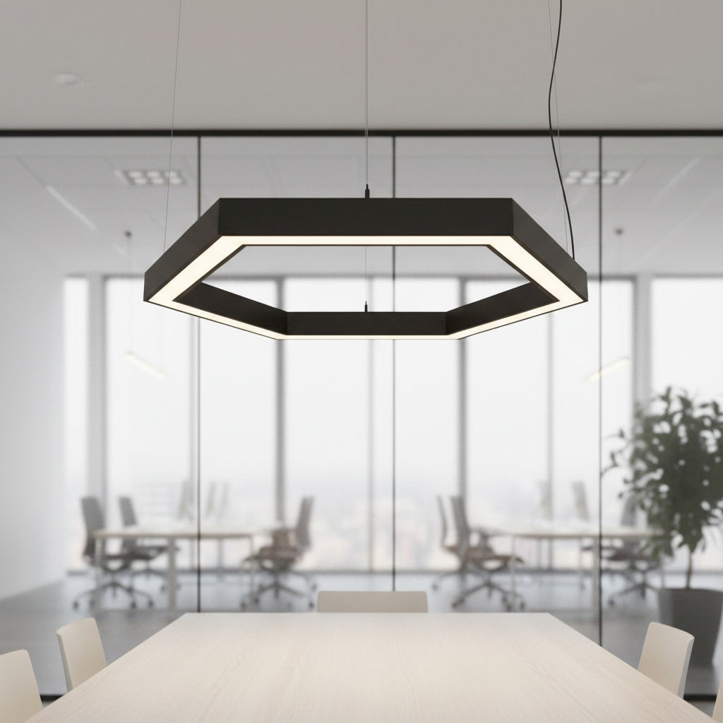 LED осветително тяло RGBW HexaLine черен мат 90W