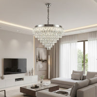 LED кристален полилей JEHO Silver с дистанционно