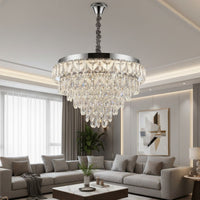 LED кристален полилей JEHO Silver с дистанционно