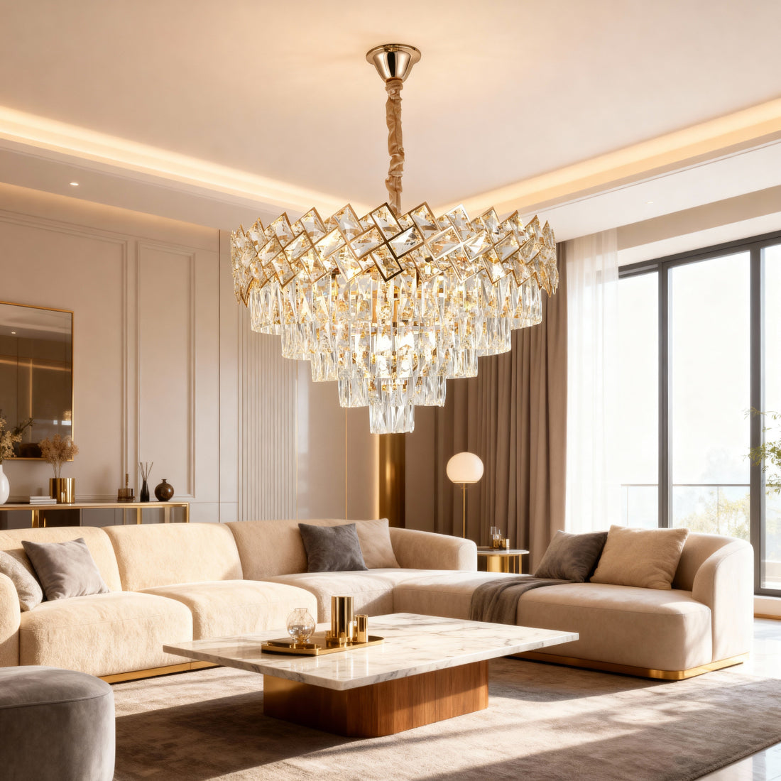 Полилей кристал MALLI Gold ⌀60CM