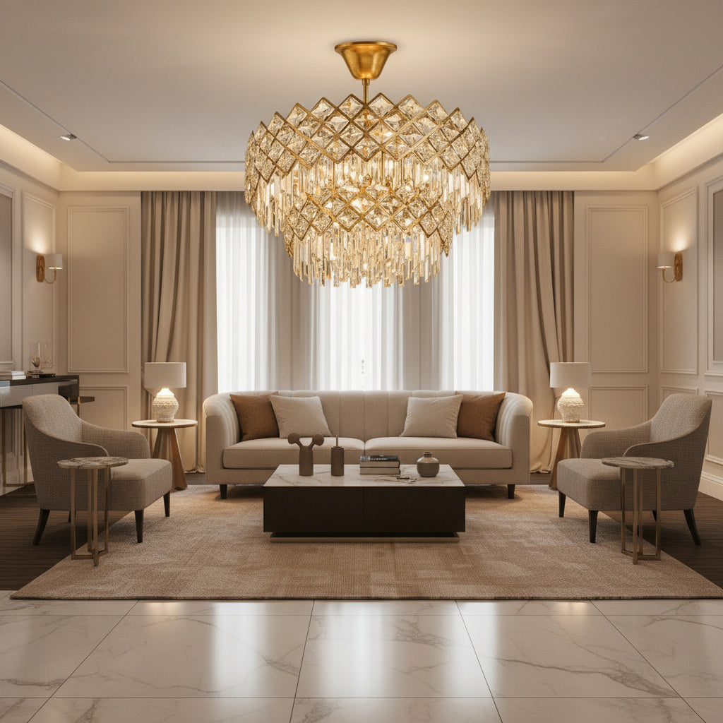 Кристален полилей Yanni Gold Deluxe Double Level