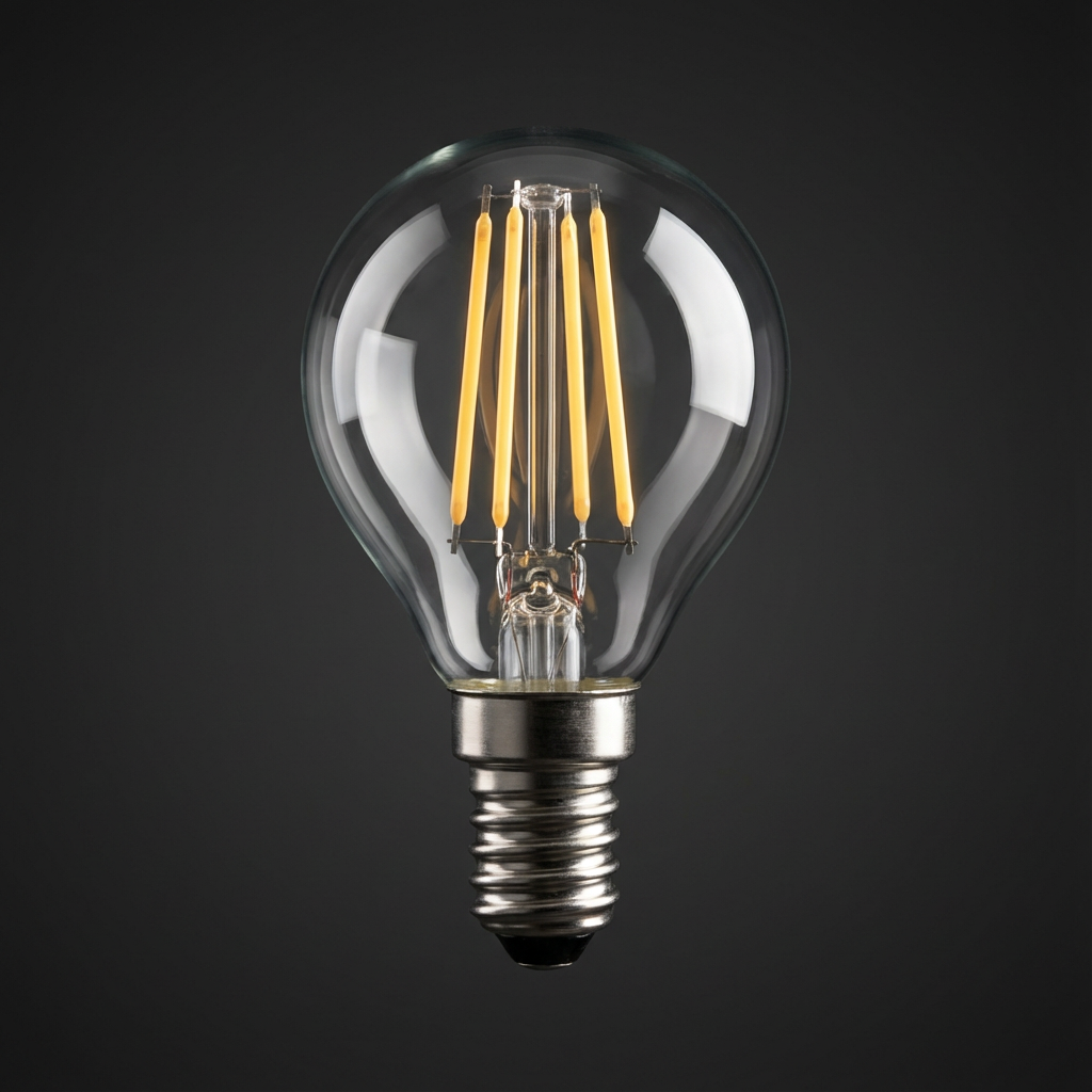 LED крушка E14 4W G45 прозрачна, филамент