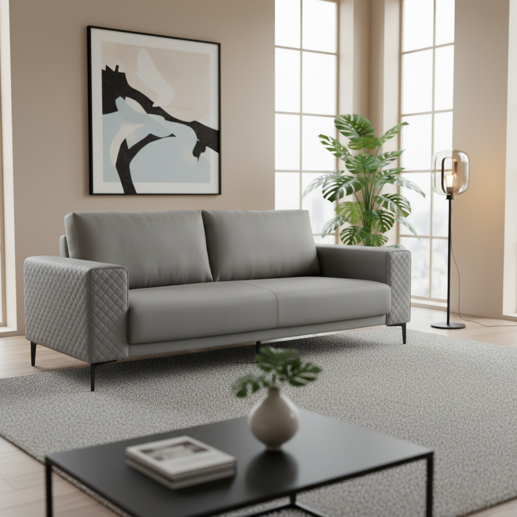 Модерен диван Silvano Prime 220x91cm СИВ