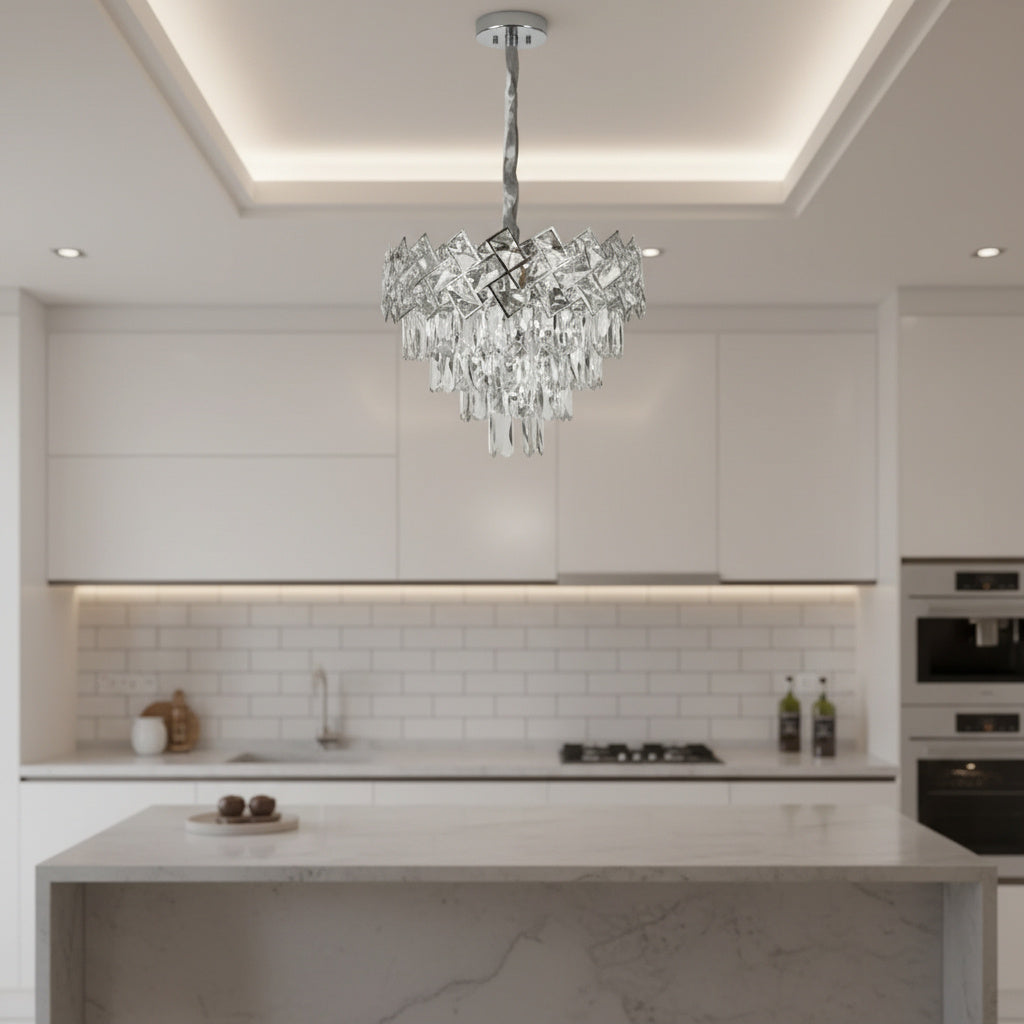Полилей от кристал Malli Silver 30-40cm