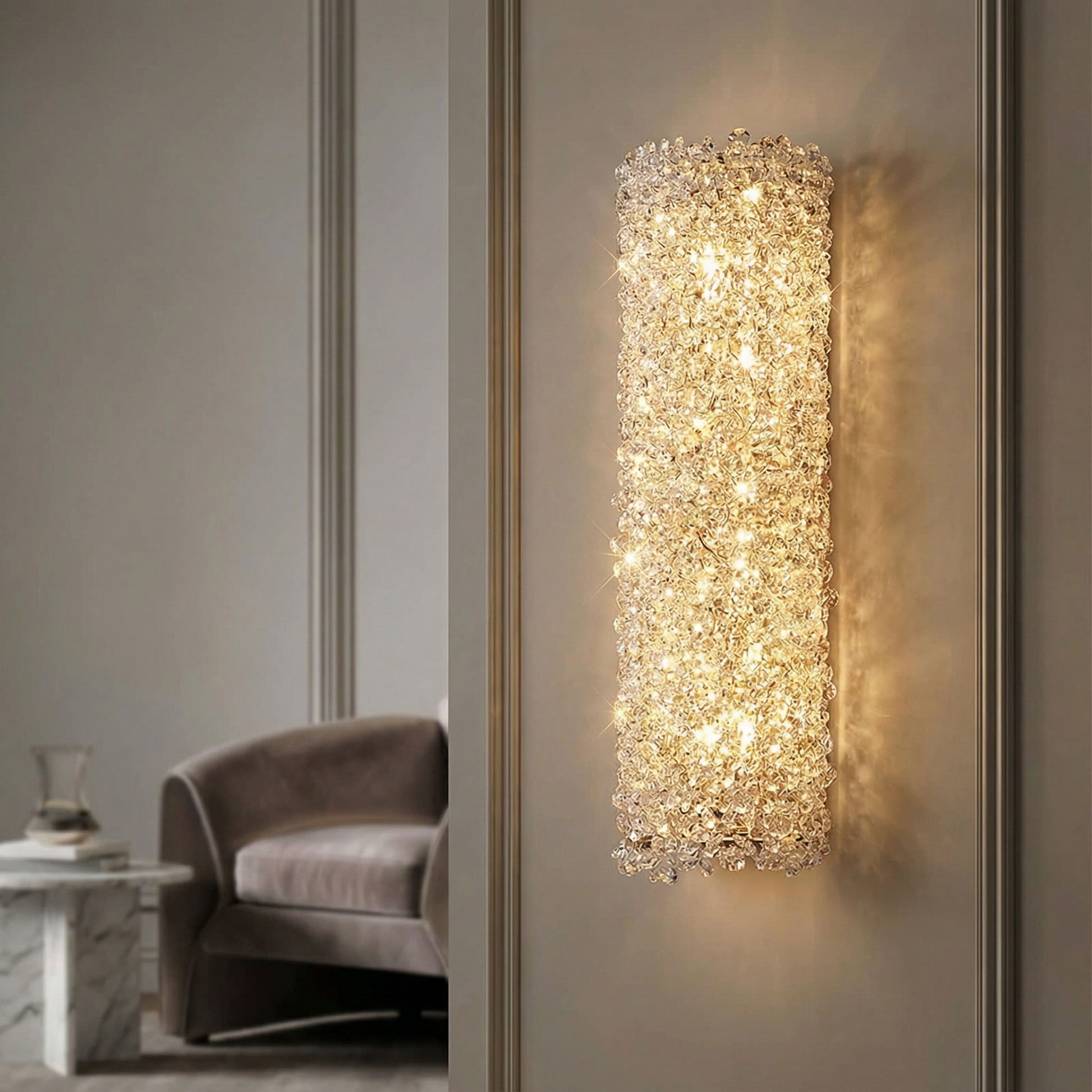 LED аплик RAFO Silver Cristal