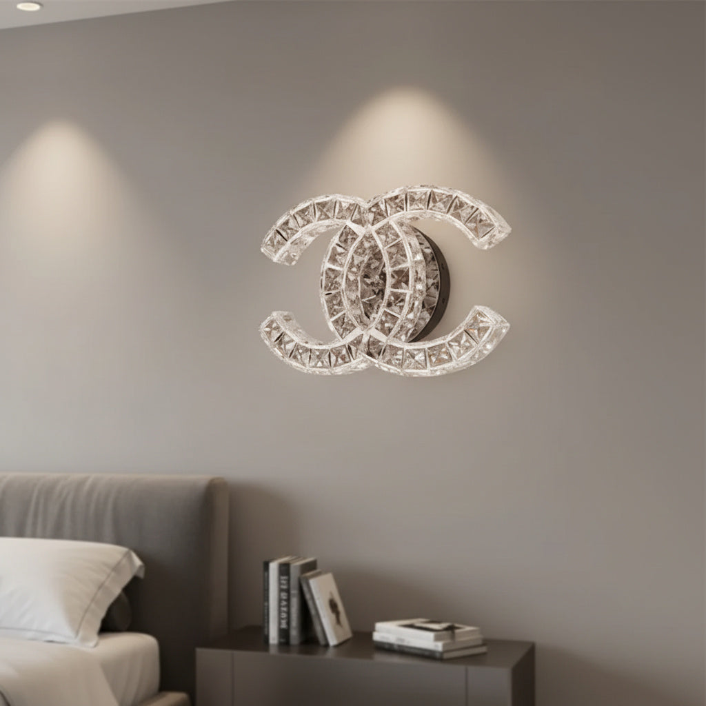 LED аплик CRISTAL Double C Silver