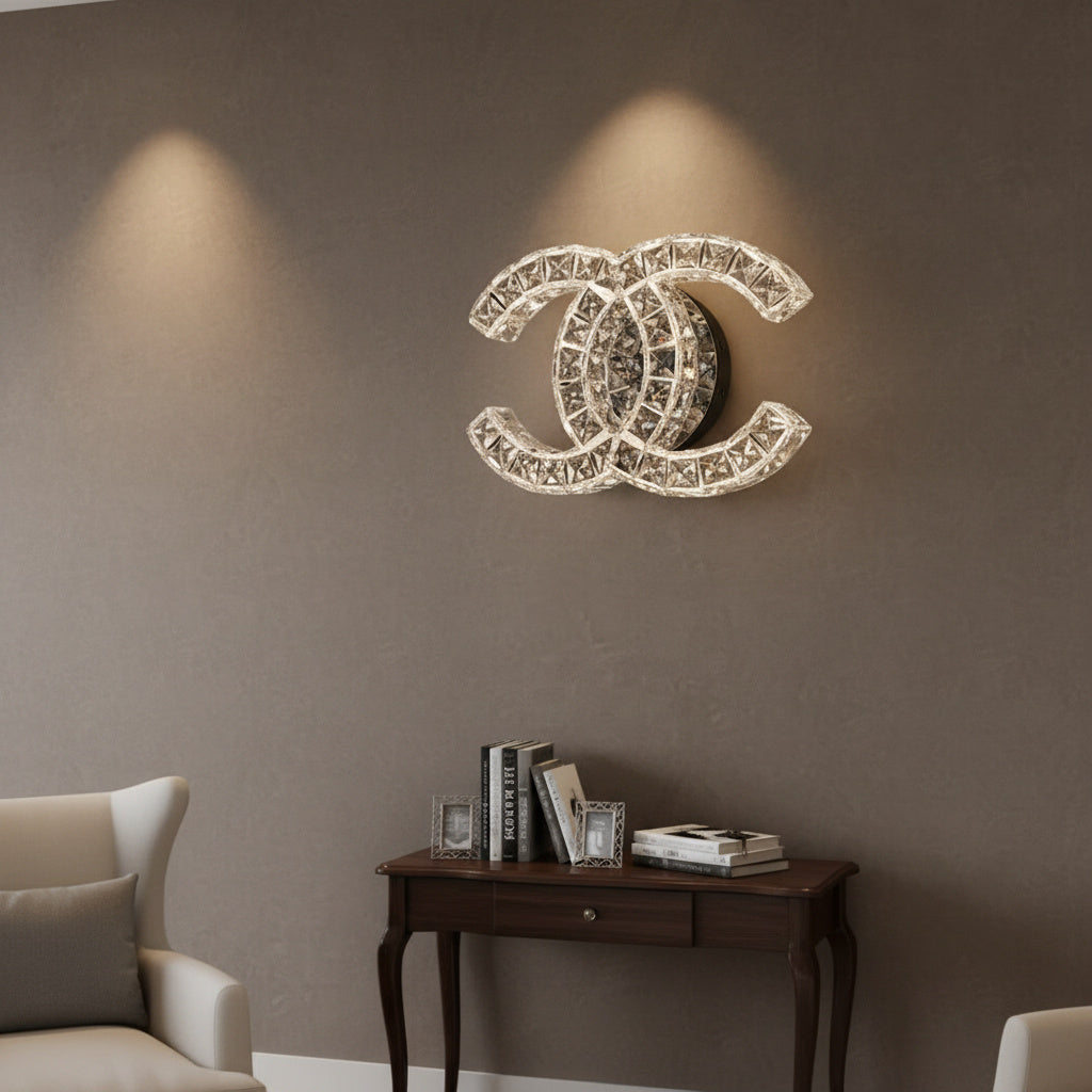 LED аплик CRISTAL Double C Silver