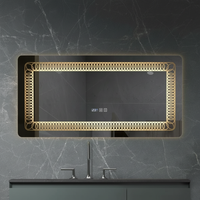 LED огледало VIONNA 120x60CM 3 вида светлина, функция против замъгляване, часовник, touch